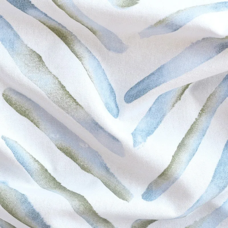 Tranquebar Home Artistic Flow Cotton Curtains(Blue) - Set Of Two media 5