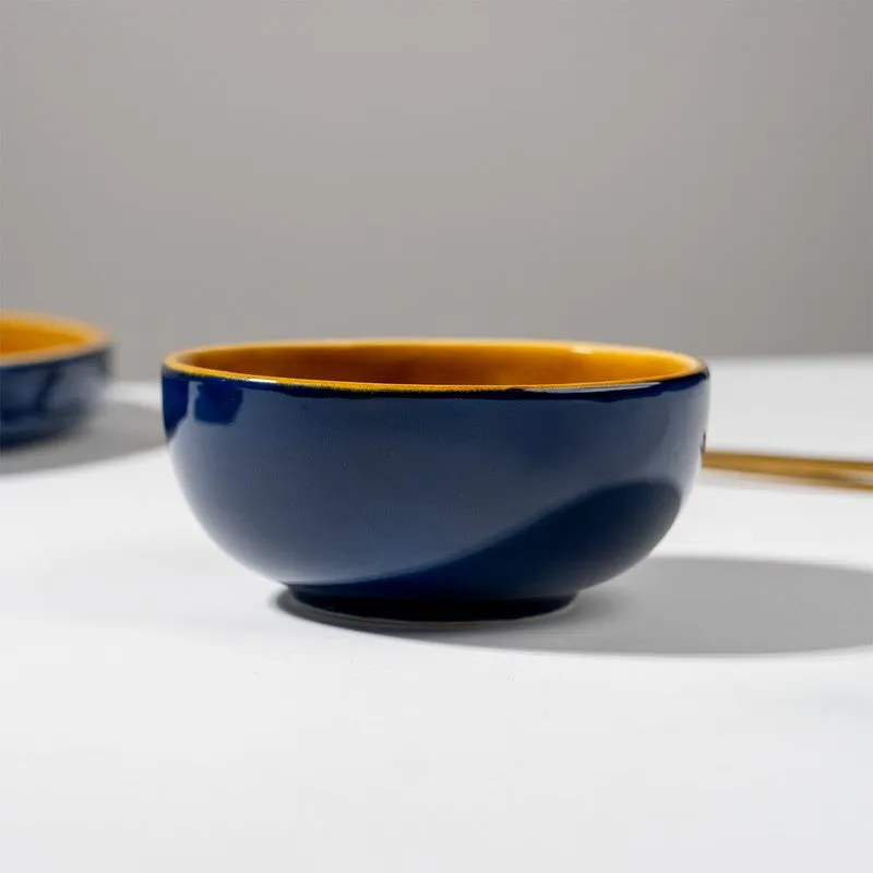Golden Ceramic Dinner Set (Navy Blue) - 18 Piece Set media 11