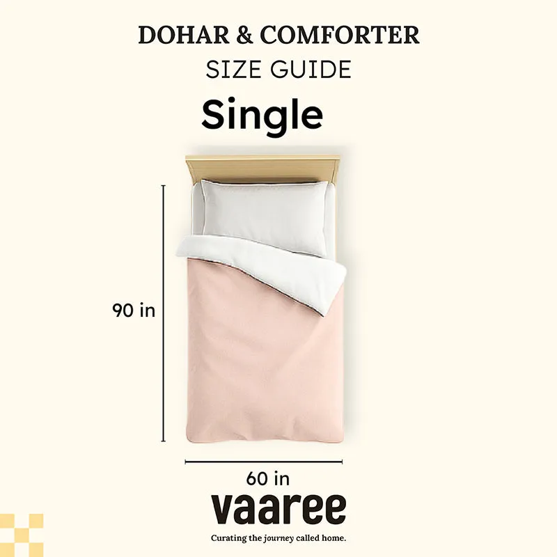 Sindhi Floral Reversible Cotton Dohar (Beige) - 180 GSM media 6