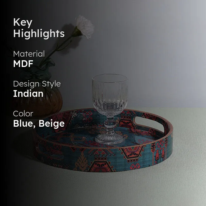 India Circus Adisa Round Serving Tray media 2