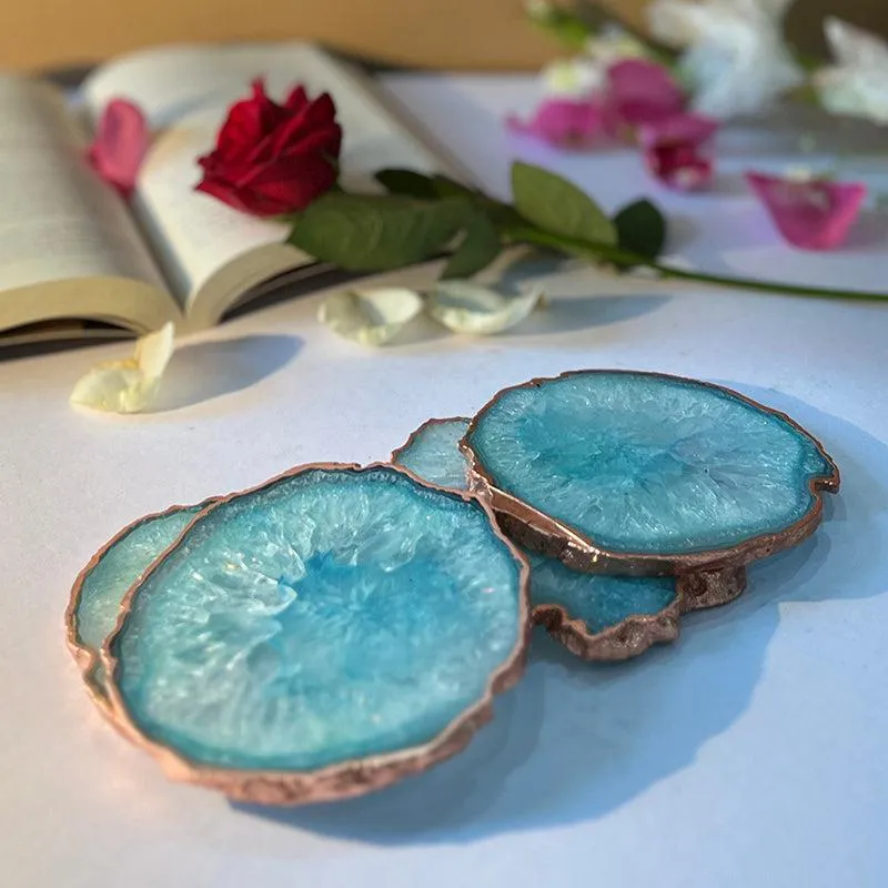 Verve Luxe Agate Coaster (Turquoise) - Set Of Four media 3