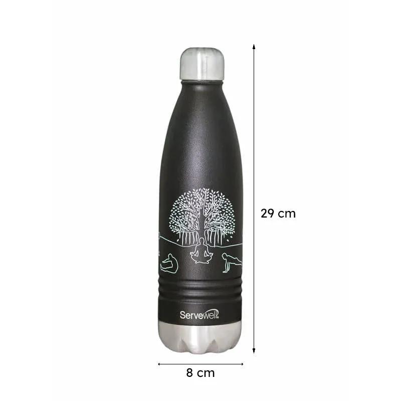 Zen Sip Hot & Cold Thermos Bottle (Black) - 750 mL media 5