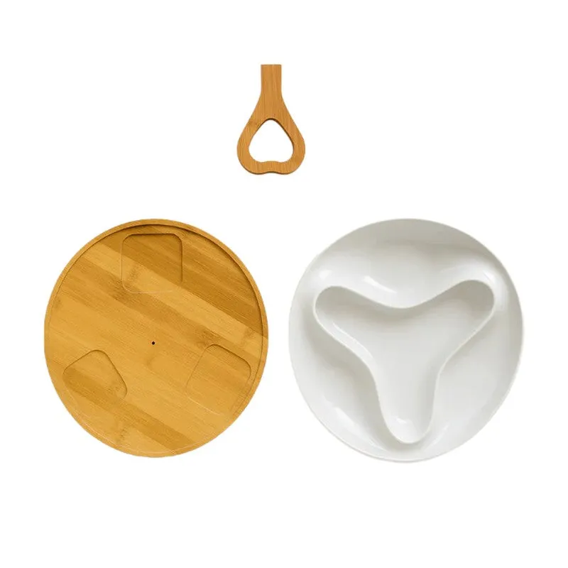 Modo Ceramic Platter - White & Brown media 3