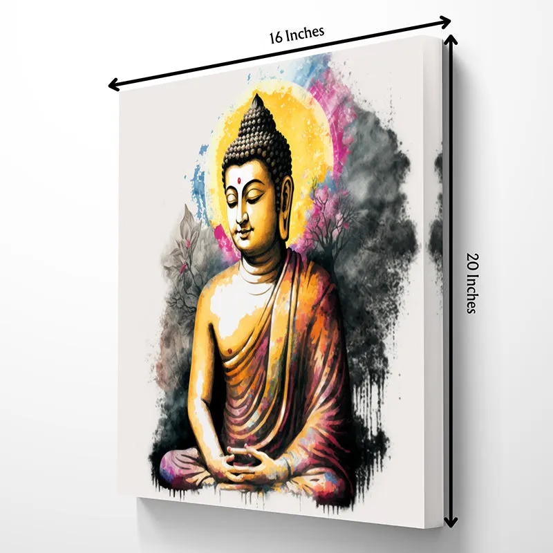 Buddha In Shadow Canvas Wall Painting media 7