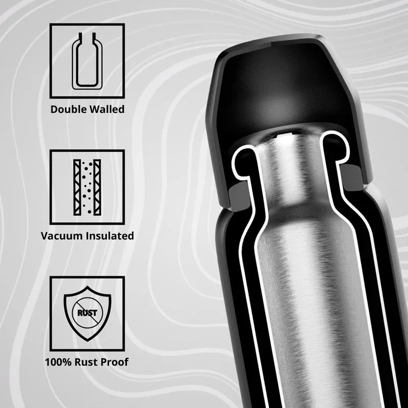 Bergner Walking Hydria Thermosteel Hot And Cold Flask (Purple) - 750 mL media 4