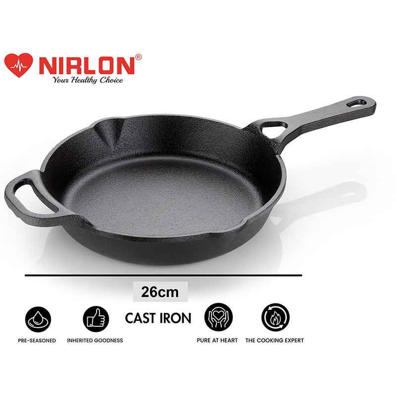 Nirlon Cast Iron Frying Pan media 6