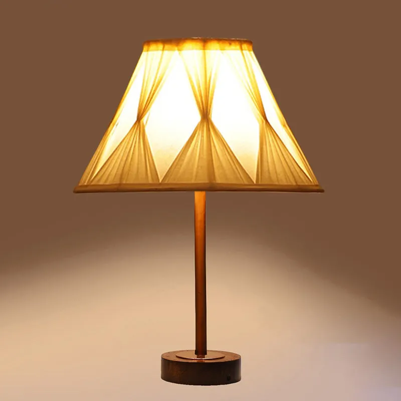 Pleatra Pinch Rodin Wooden Table Lamp - Ivory,Copper,Brown media 6
