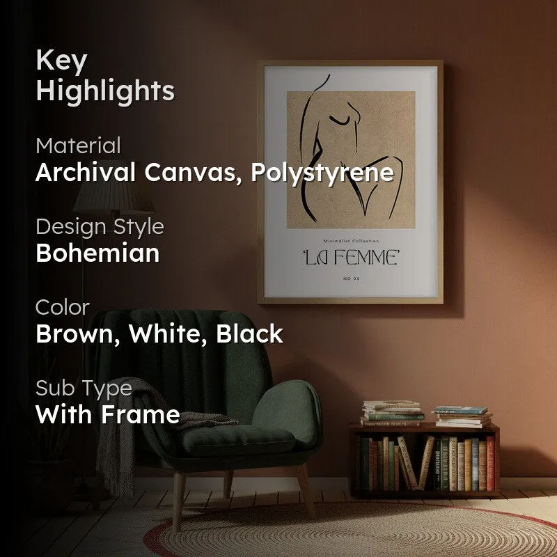 Sovereign Ease Canvas Wall Painting With Brown Frame media 2