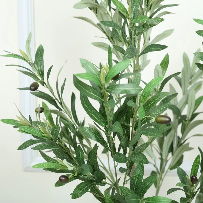 Artificial Olive Plant With Black Fiber Pot - 3.6 Feet media 6