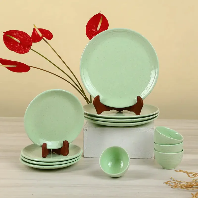 Lemongrass Handmade Dinner Set - 82 Piece Set media 1