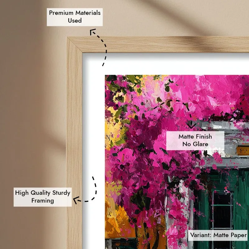Eloria Canvas Wall Painting With Brown Frame media 9