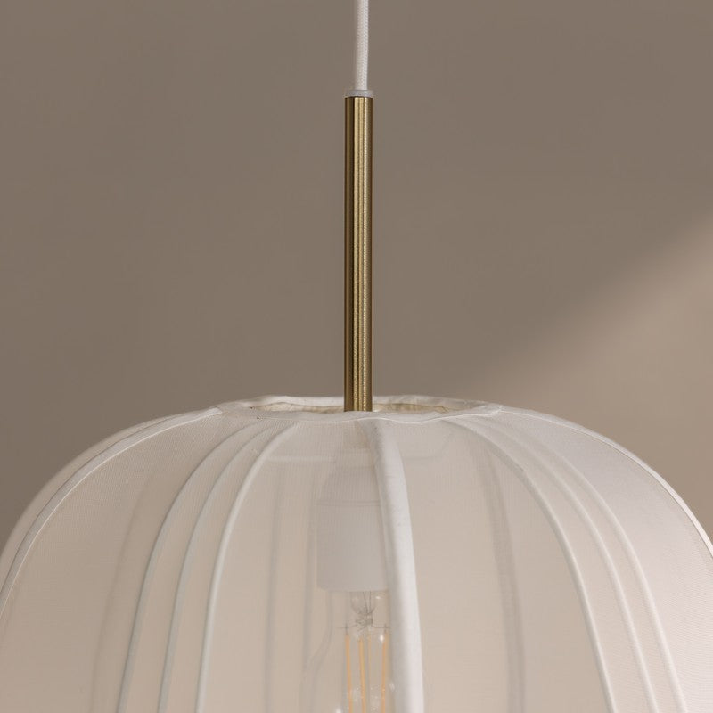 Fig Living Luxe Collection Fabric Ceiling Lamp - White image 6