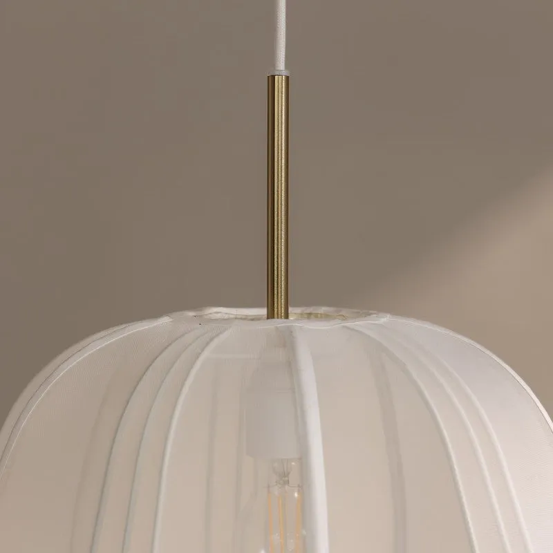 Fig Living Luxe Collection Fabric Ceiling Lamp - White media 6