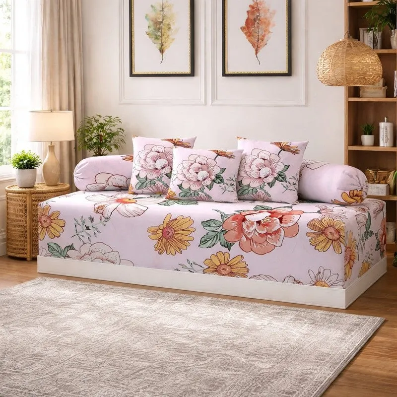 Bloomira Printed Diwan Set - Six Piece Set media 1