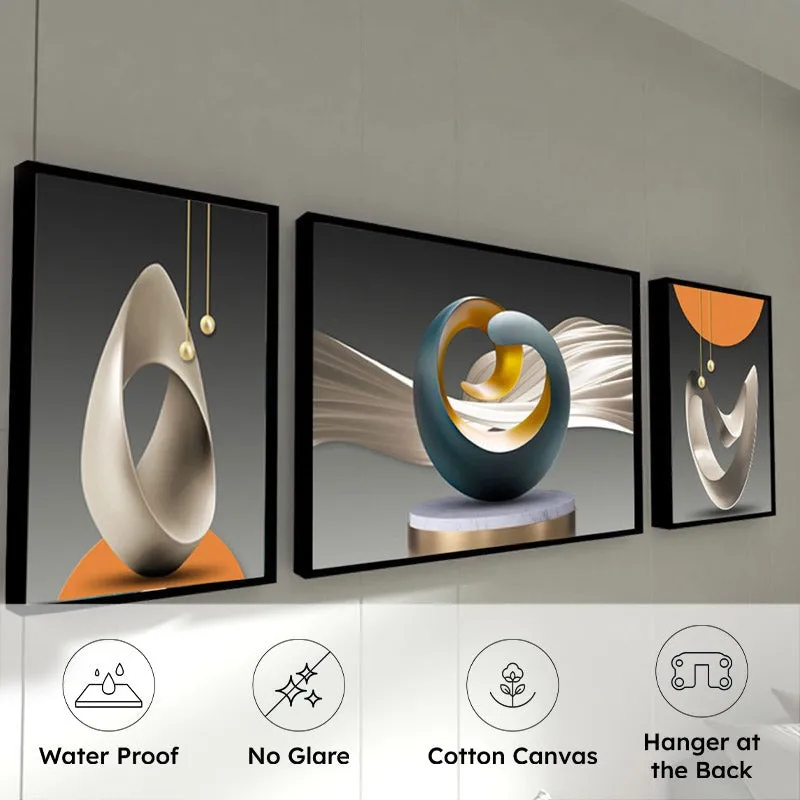 Gia Canvas Wall Art With Frame - Set Of Three media 7
