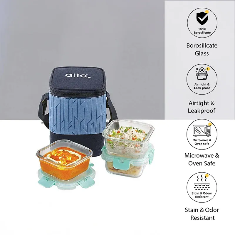 Jonas Lunchbox With Square Circuit Bag (310 ML) - Set Of Three media 1