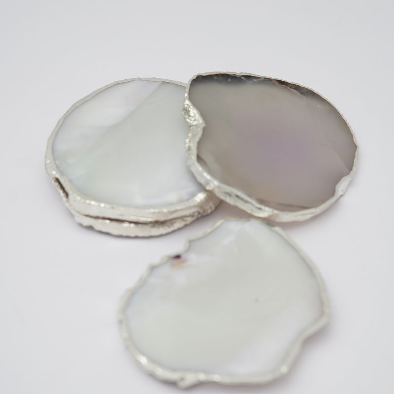 Vesto Brazilian Agate Coaster (White) - Set Of Four media 6
