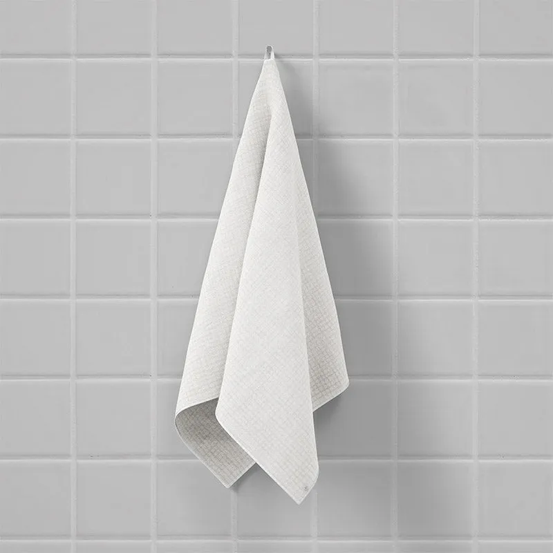 Madras Terry Cotton Bath Towel - White media 4