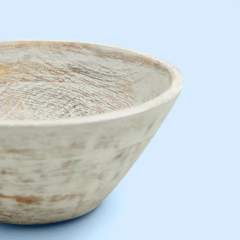 Basic Wooden Bowl Kutch White media 4
