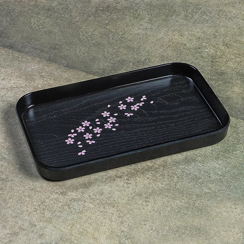 Bivaro Melamine Serving Tray - Black & Lavender media 3