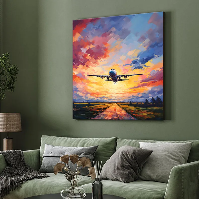 Aeroplane Flying Wall Painting media 4