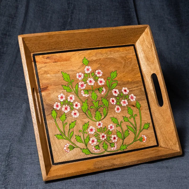 Florabelle Bloom Wooden Serving Tray media 5