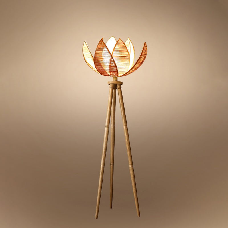 Padme Tripod Wooden Floor Lamp media 5