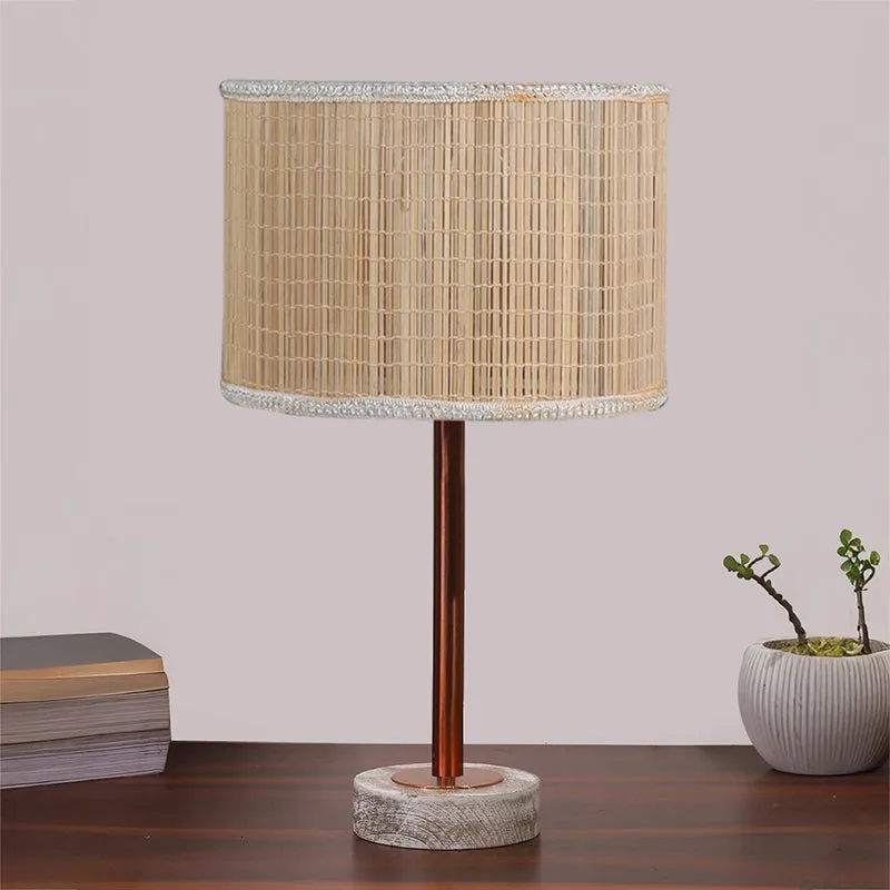 Bambou Rodin Wooden Table Lamp - Beige,Copper,White media 3