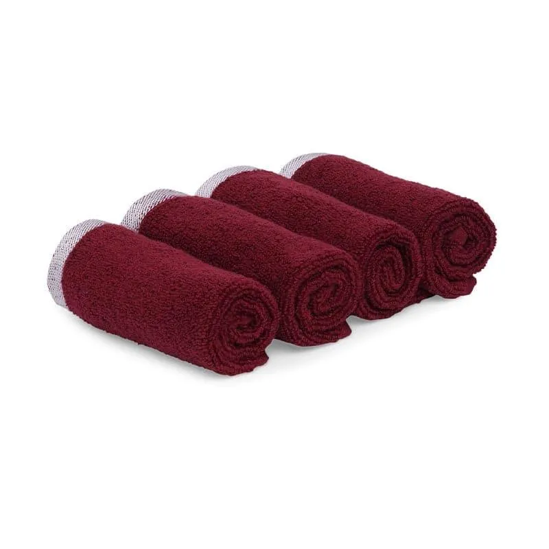 Hue Haven Face Towel (Maroon) - Set of Four media 4