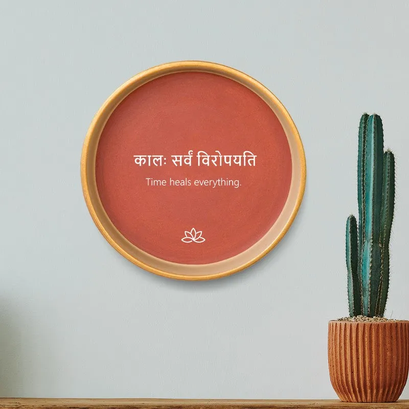 Time Heals Everything Terracotta Wall Plate media 1