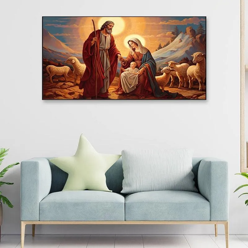 Holy Family Grace Canvas Wall Painting With Frame media 3