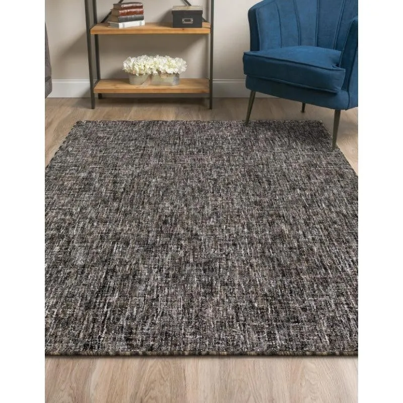 Osman Hand Tufted Wool Rug - Black & Brown media 3