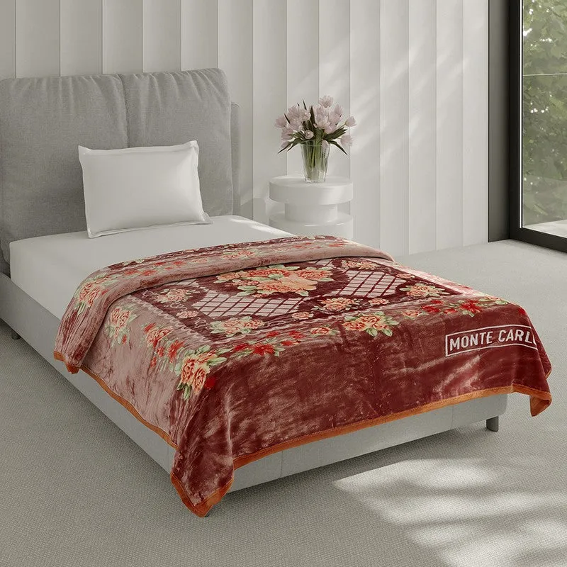 Monte Carlo Blooming Serenity Blanket (Brown) - 483 GSM media 4
