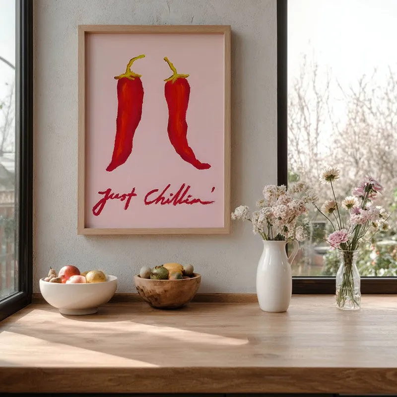 Just Chillin Archival Canvas Wall Art - Brown media 6