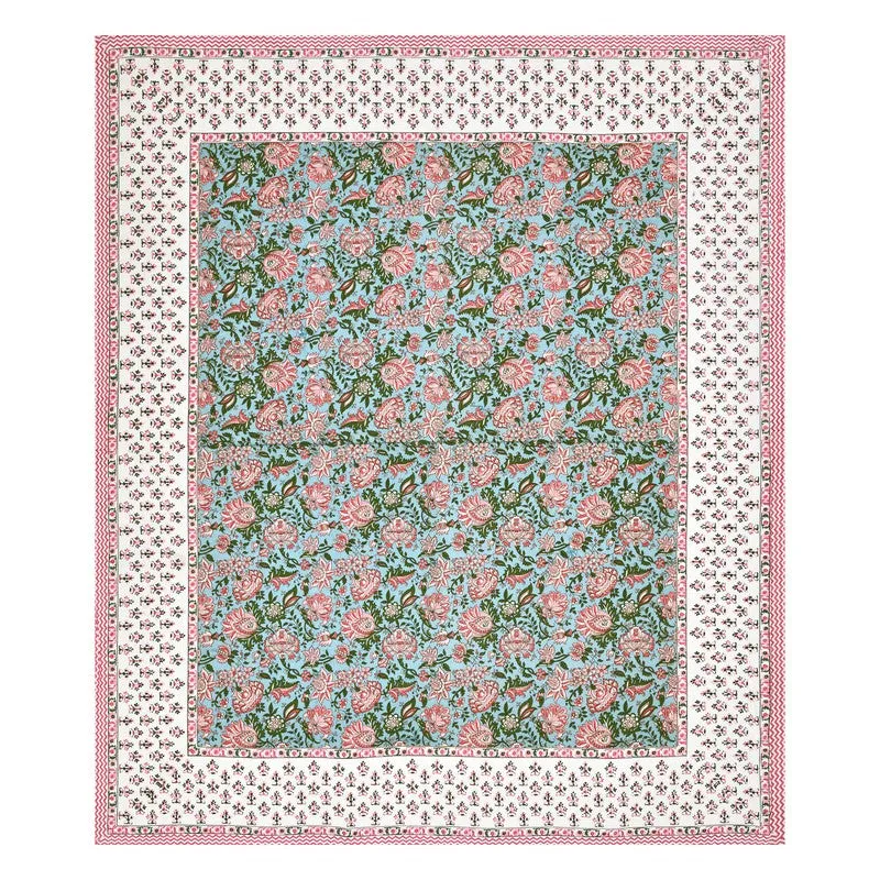 BlossomAura Cotton Bedsheet (Light Pink) - 144 TC media 4