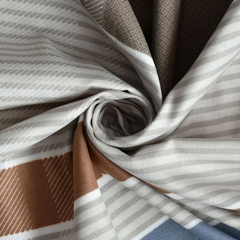 Antoine Geometric Microfiber Bedsheet - 150 GSM media 4