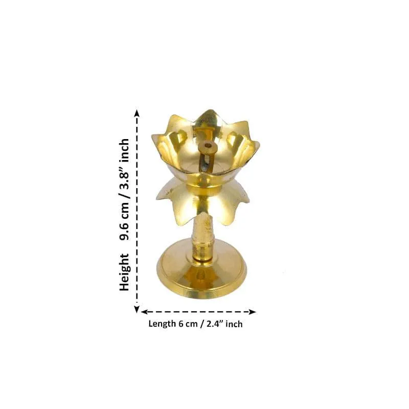 Brass Kamal Oil Lamp media 5