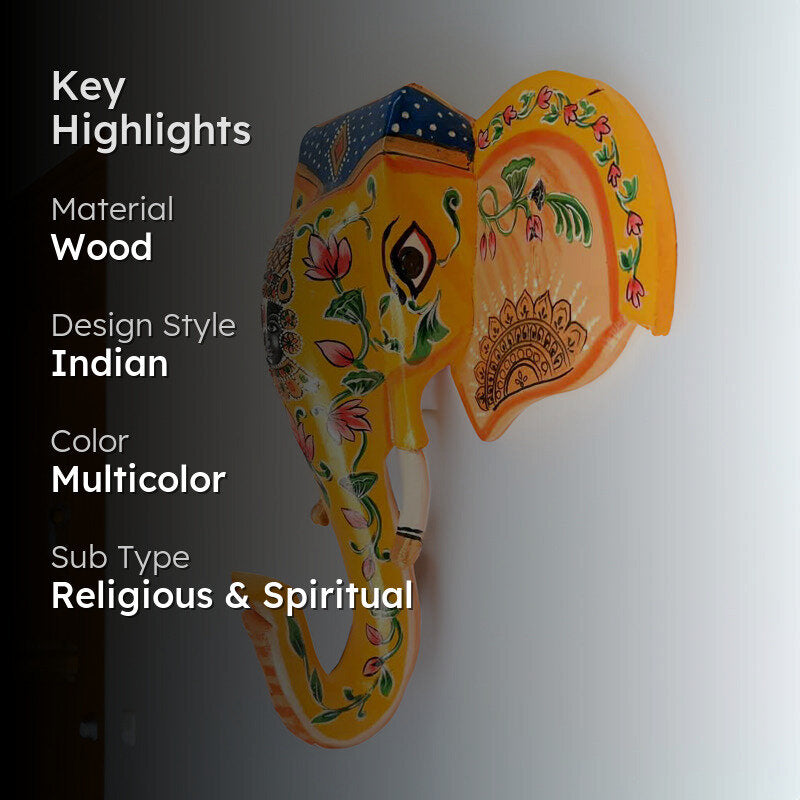 Gajendra Balaji Bless Wooden Wall Accent - Multicolor media 2