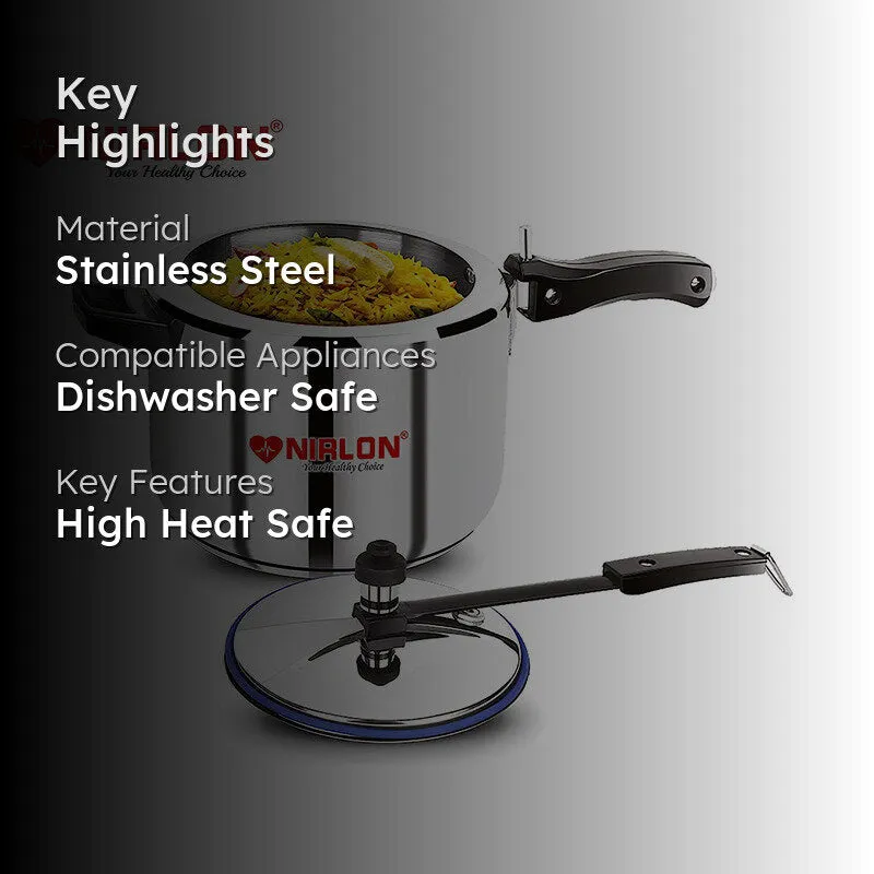 Nirlon Steel Pressure Cooker Inner Lid - 5000 ML/ 9 Inches media 2