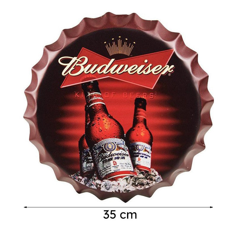 Budweiser Bottle Cap Metal Wall Accent media 8