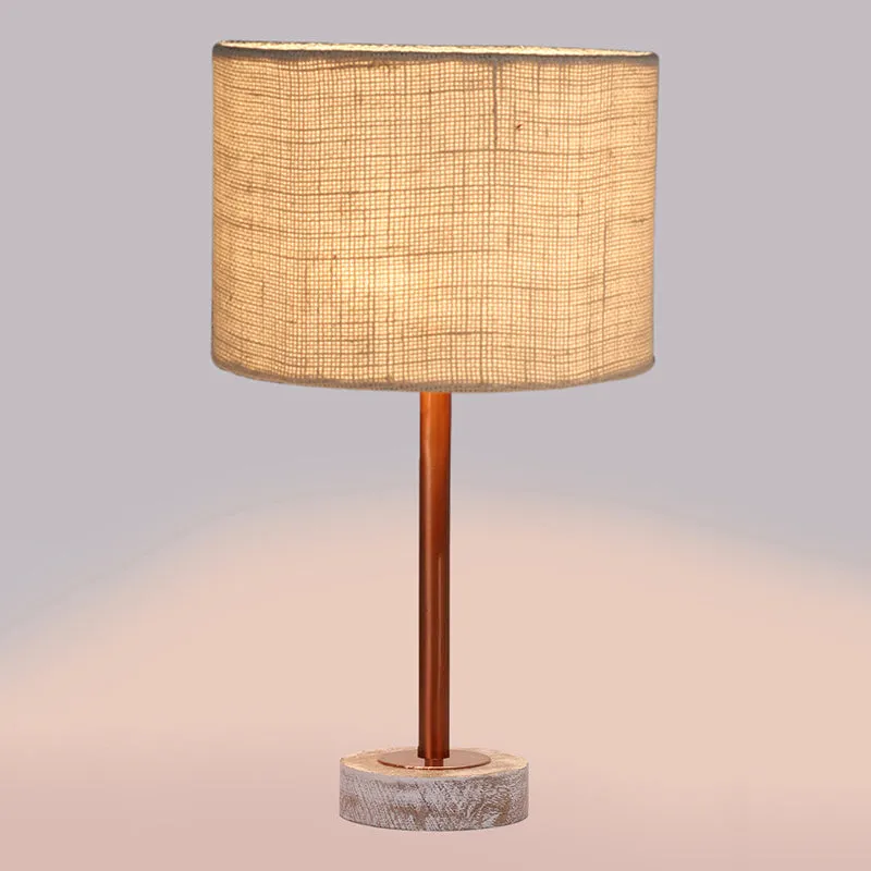 Sienna I Rodin Wooden Table Lamp - White,Copper media 5