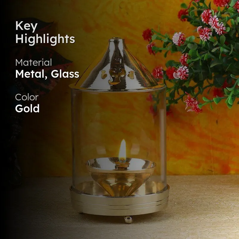 Kanchan Brass Akhand Diya - Small media 2