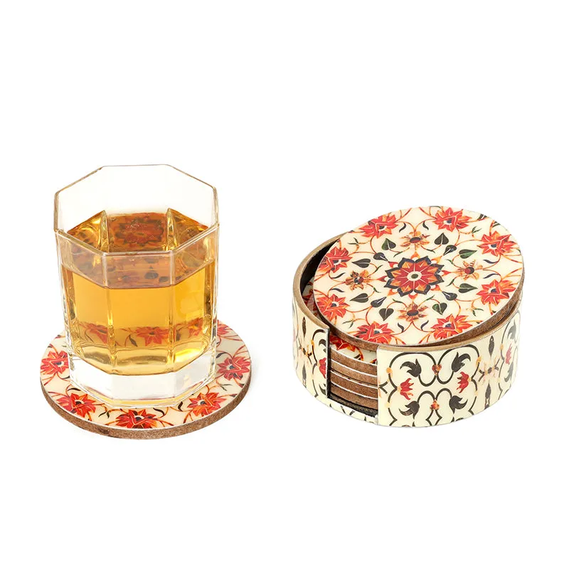 Floral Mandala Coaster - Seven Piece Set media 5