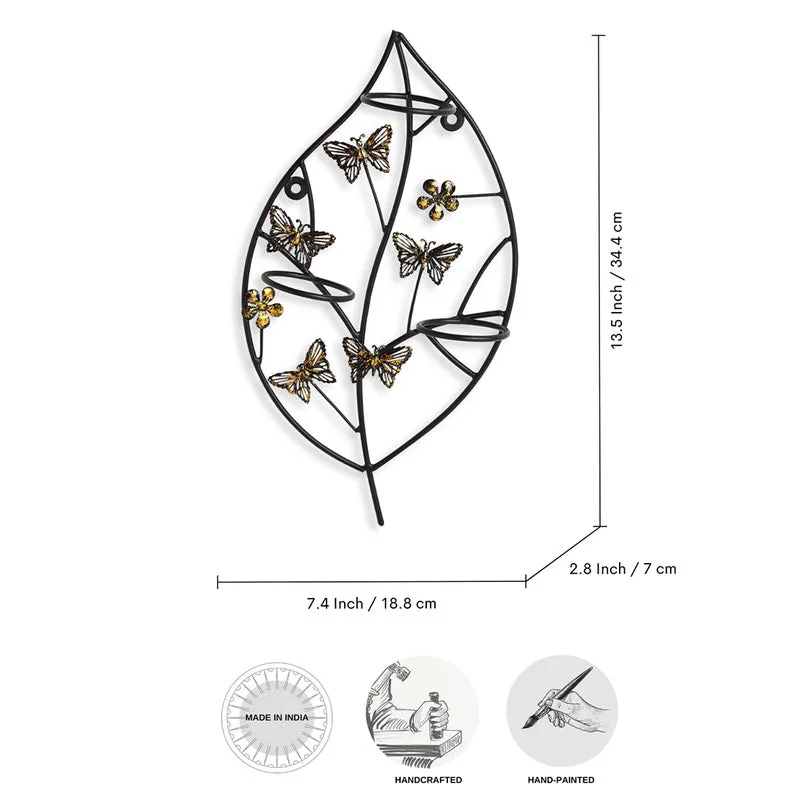 Butterfly Leaf Handcrafted Wall Tealight Candle Holder media 7