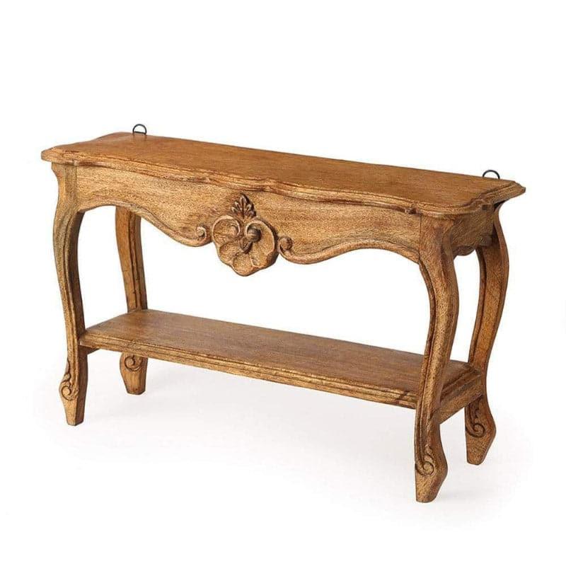 Alice Mini Table Handcrafted Wooden Wall Shelf media 5