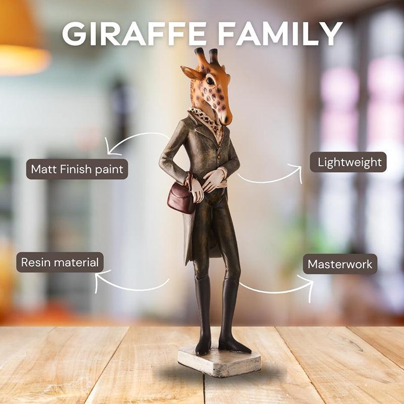 Monsieur Giraffe Resin Showpiece media 3