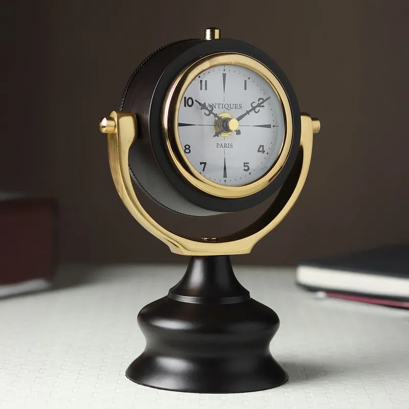 Designer Black and Gold Table Clock media 3