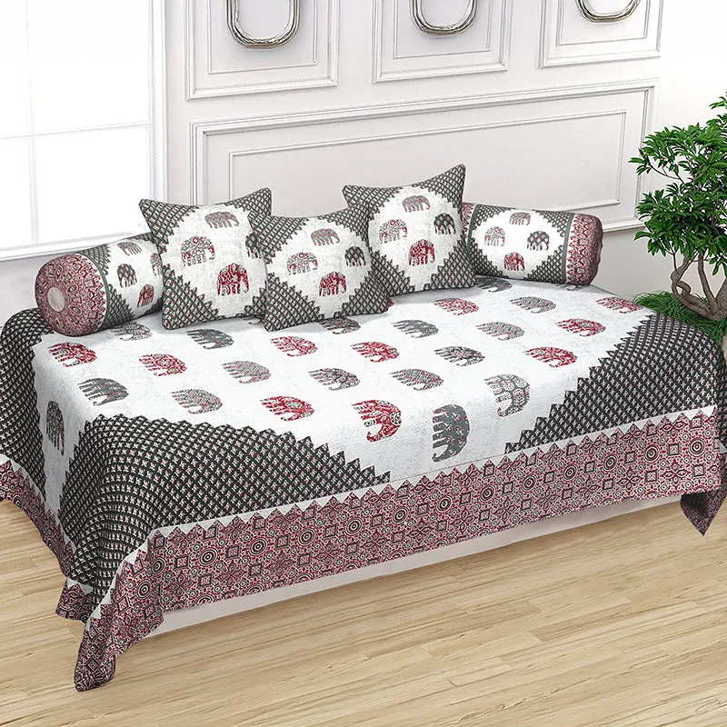 Anaahitha Ethnic Cotton Diwan Set (Black) - Six Piece Set media 1
