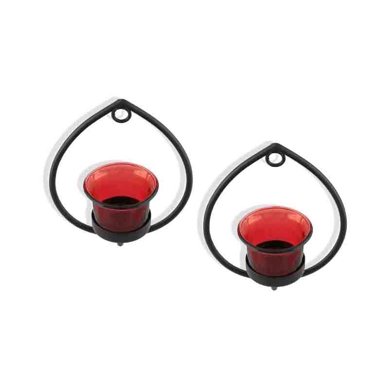 Aureate Candle Holder - Black & Red - Set Of Two media 4