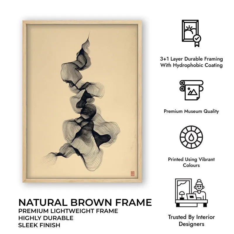Soft Ascension Archival Paper Wall Painting With Brown Frame media 8